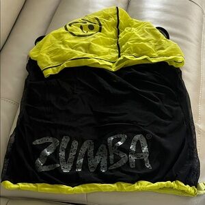 Zumba Fitness Black and Neon Yellow Crop Top